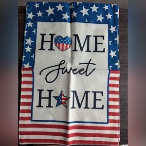2/$12 Patriotic Home Sweet Home Garden Flag